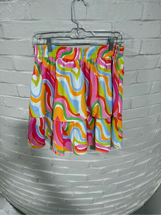 SSYS Pants - SSYS Bright Multicolor Swirl Tiered Skort
